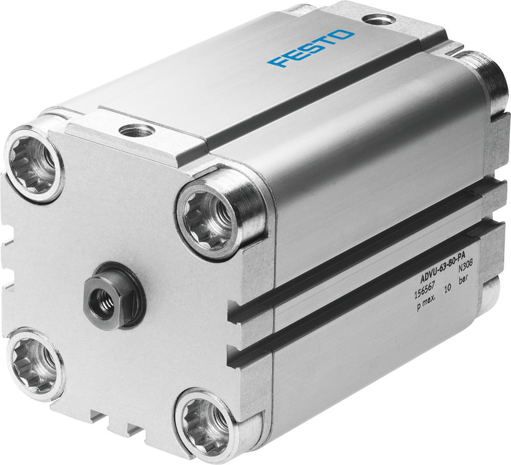 Festo Compact Cylinder 63mm Bore 80mm Stroke Double Acting - 156567