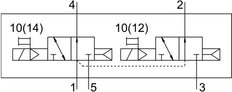 Festo 2x3/2 NO Monostable Air Solenoid Valve G1/8 580 - 600l/min - 566497