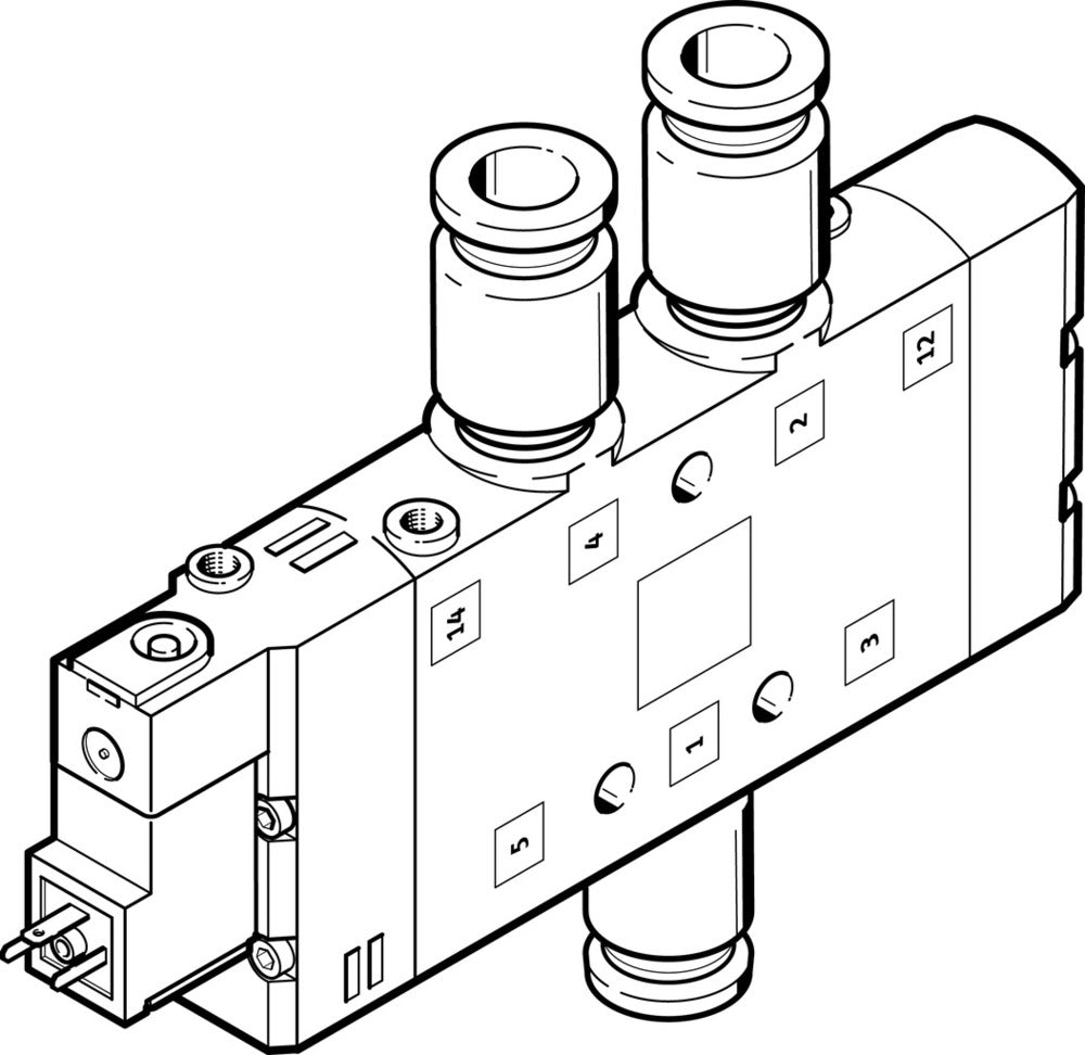 Festo 5/2 Monostable Air Solenoid Valve QS-10 1250l/min - 163174