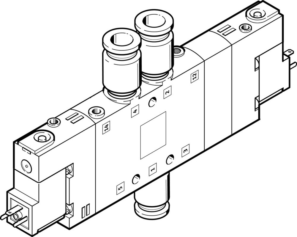 Festo 5/3 Exhausted Air Solenoid Valve QS-8 780l/min - 170255