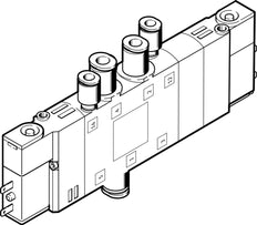 Festo 5/3 NC Air Solenoid Valve QS-8 720l/min - 196906