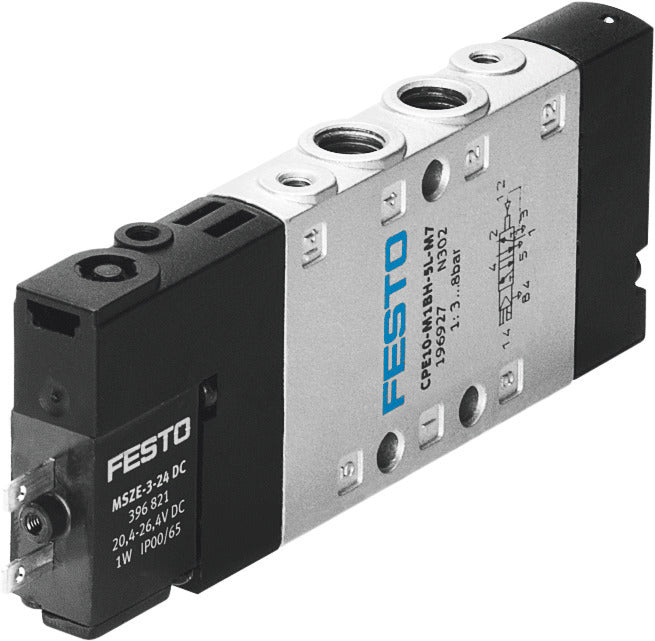 Festo 5/2 Monostable Air Solenoid Valve M7 350l/min - 196927