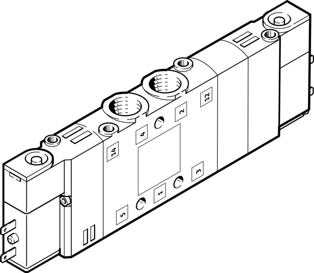 Festo 5/3 Pressurized Air Solenoid Valve G1/8 750l/min - 196933