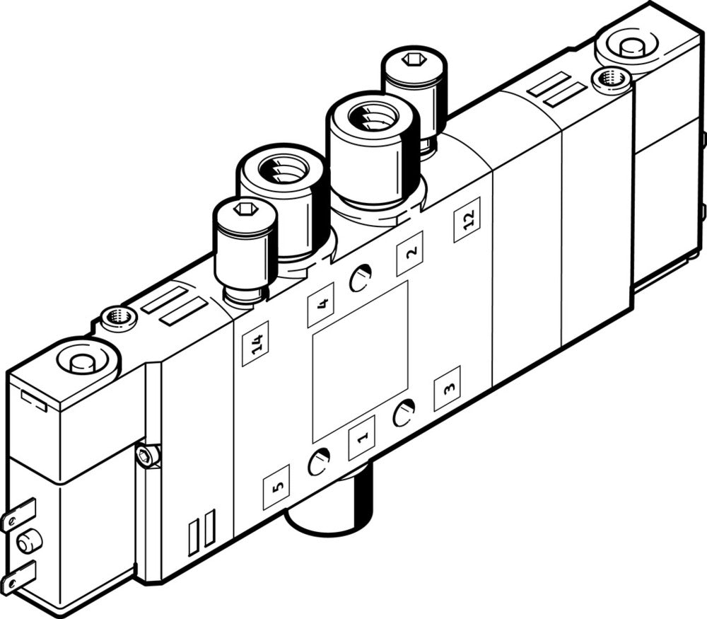 Festo 5/3 Pressurized Air Solenoid Valve QS-6 300l/min - 533158
