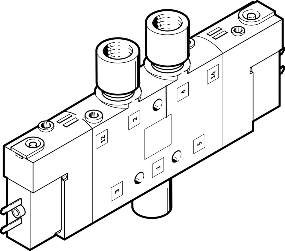 Festo 5/3 NC Air Solenoid Valve M5 180l/min - 533160