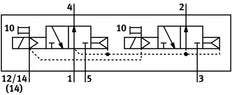 Festo 2x3/2 NO Monostable Air Solenoid Valve Size 26mm ISO 15407-1 900l/min - 547110