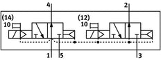 Festo 2x3/2 NO Monostable Air Solenoid Valve Size 26mm ISO 15407-1 900l/min - 546694