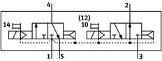 Festo 2x3/2 NO/NC Monostable Air Solenoid Valve Size 26mm ISO 15407-1 900l/min - 547092