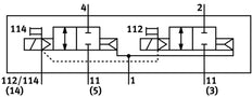 Festo 2x2/2 NC Monostable Air Solenoid Valve Size 1 ISO 5599-2 1400l/min - 8034782