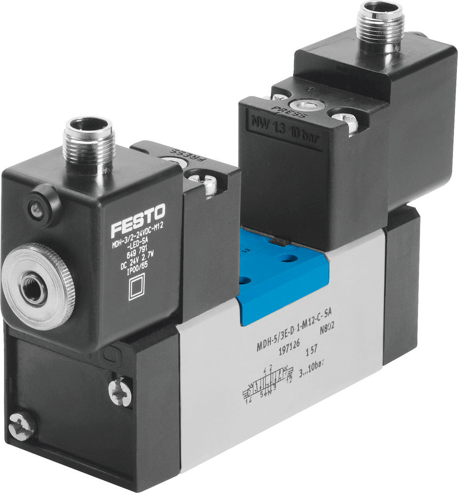 Festo 5/3 NC Air Solenoid Valve Size 3 ISO 5599-1 4100l/min - 539080