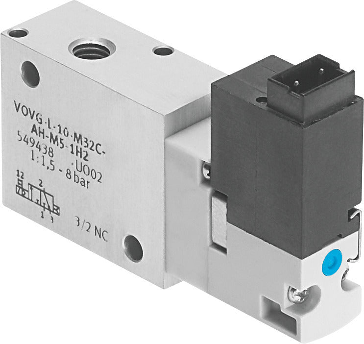 Festo 3/2 NO Monostable Air Solenoid Valve M5 200l/min 2 - 8bar/2 - 116psi - 560700