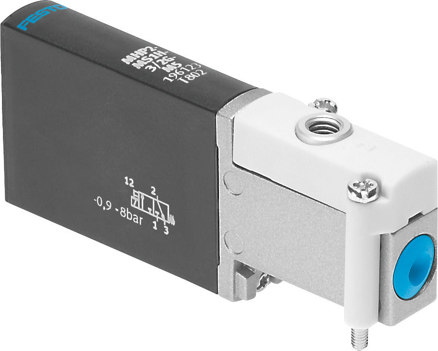 Festo 3/2 NC Monostable Air Solenoid Valve Sub-base 100l/min -0.9 - 8bar/-13 - 116psi - 196122