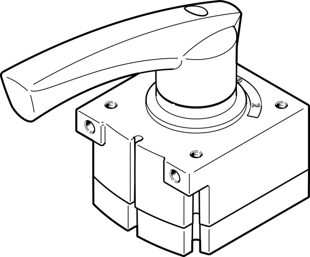 Festo 4/3 NC Hand Lever Valve G1/8 800l/min - 3488205