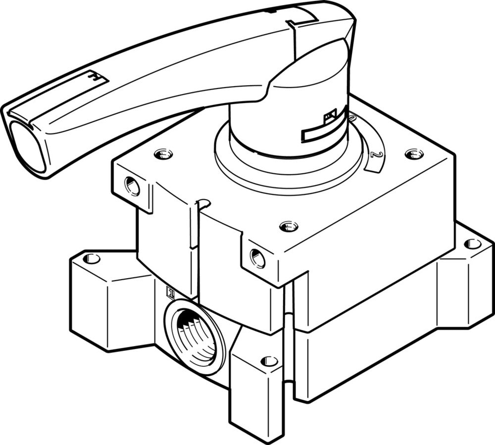 Festo 4/3 Exhausted Hand Lever Valve G1/4 1150l/min - 3515542