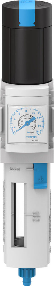 Festo Compressed Air Filter Regulator G1/4'' 0.3-7bar 1700l/min 40µm - 529148