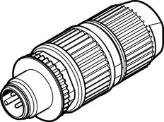 Festo Plug 3-pin A-coded M12x1 IP65 IP67 - 564946