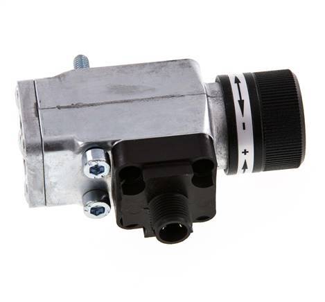 1 to 16bar SPDT Zinc Die-Cast Pressure Switch Flange 250VAC 4-pin M12 Connector