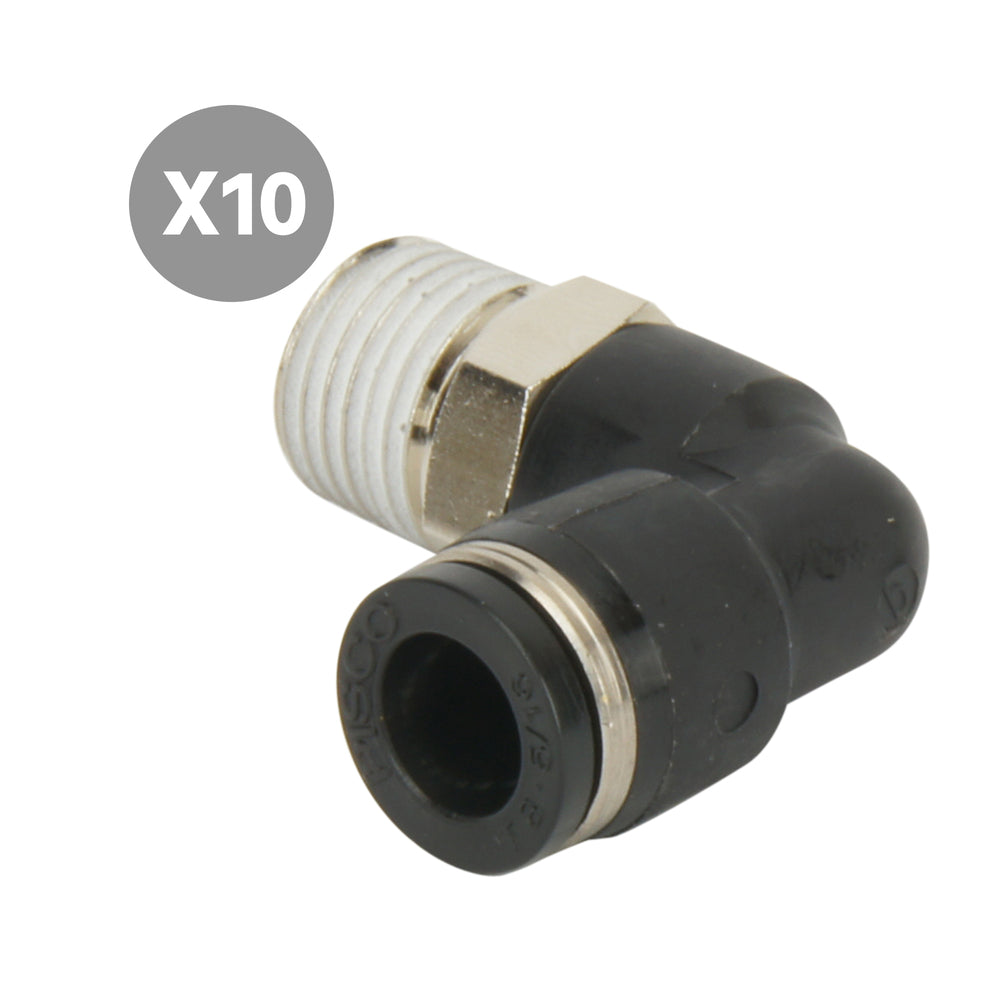 6mmxR1/8'' Elbow Push Fit [10 pieces]