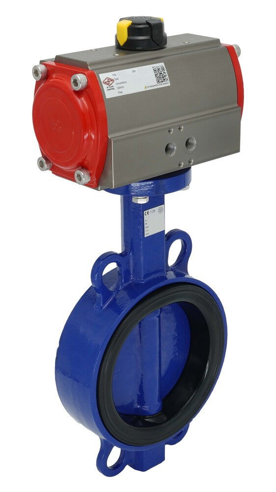 Pneumatic Butterfly Valve DN125 (5 inch) Lug Cast Iron Stainless Steel FKM Double Acting