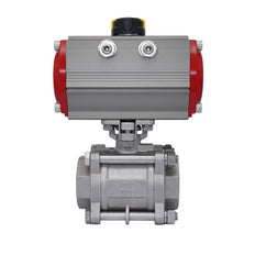 Pneumatic Ball Valve G1 1/2'' Stainless Steel Spring Opening