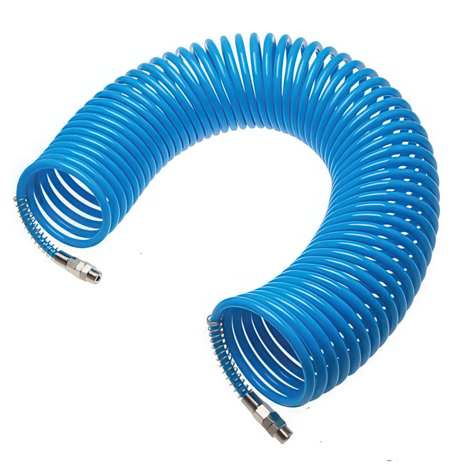 5m Coiled Air Hose 8x6mm PA R1/4 Male Connector