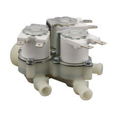 Solenoid Valve RPE triple 3/4''x10mm nylon NBR 180° 0.2-10bar 24V DC