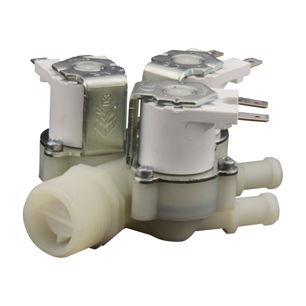 Solenoid Valve RPE triple 3/4''x10mm nylon NBR 180° 0.2-10bar 24V AC
