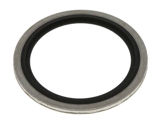 G 1-1/4" Steel/FKM Hydraulic Bonded Seal 42.9x52.4x2.5 mm
