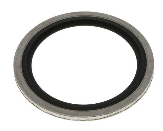G 1-1/4" Steel/FKM Hydraulic Bonded Seal 42.9x52.4x2.5 mm