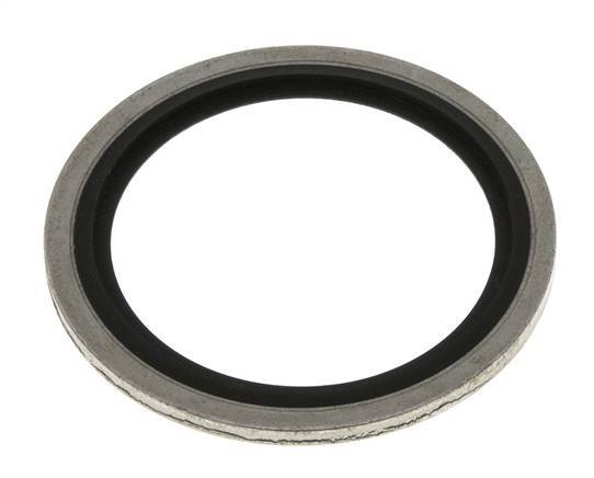 G 1-1/4" Steel/FKM Hydraulic Bonded Seal 42.9x52.4x2.5 mm