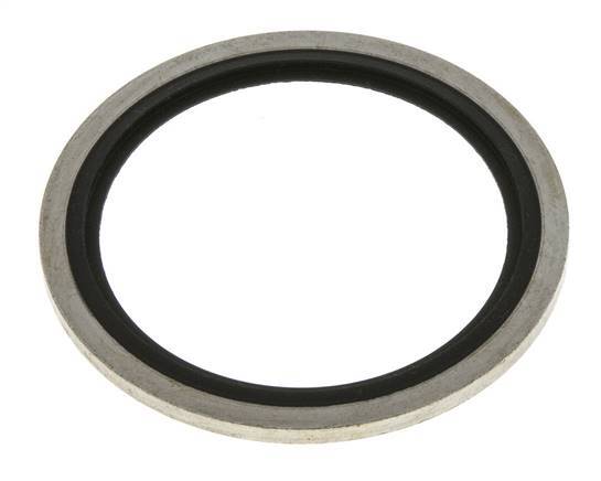 G 1-1/2" Steel/FKM Hydraulic Bonded Seal 48.4x58.6x2.5 mm