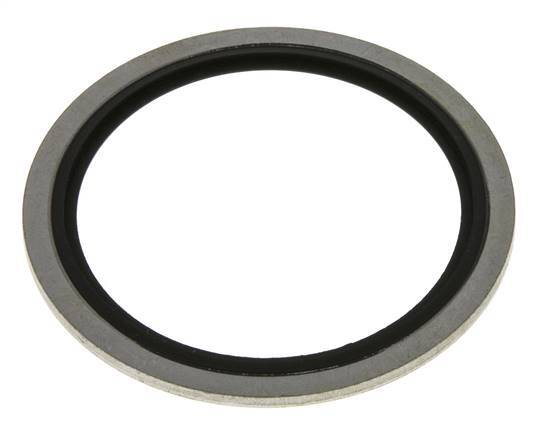 G 2" Steel/FKM Hydraulic Bonded Seal 60.6x73x2.5 mm