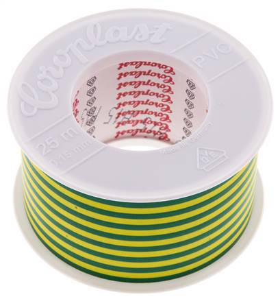 Electrical Insulation Tape VDE-tested 50mm/25m Green/Yellow