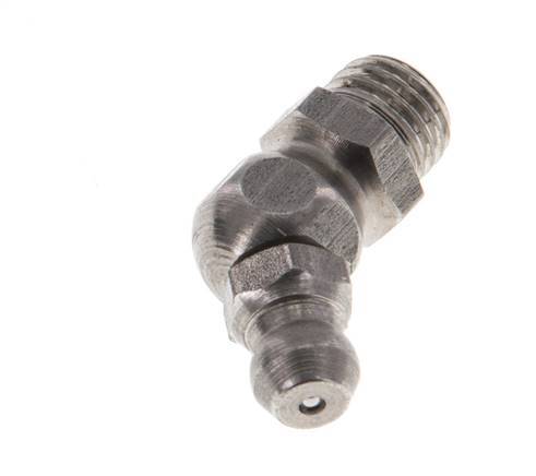Angled Hydraulic Grease Nipple Stainless Steel M8x1 DIN 71412