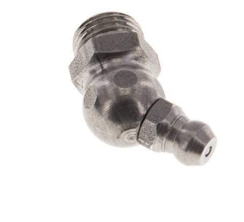 Angled Hydraulic Grease Nipple Stainless Steel M10x1 DIN 71412