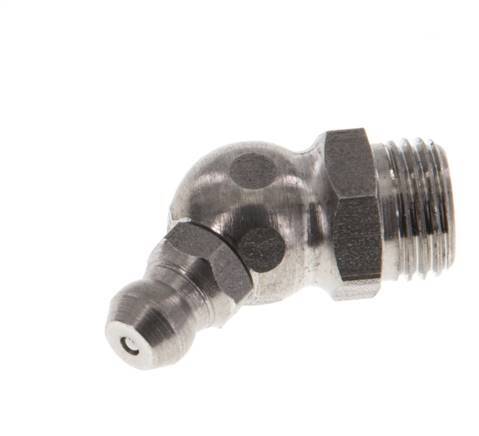 Angled Hydraulic Grease Nipple Stainless Steel M10x1 DIN 71412