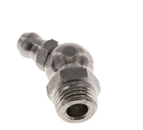 Angled Hydraulic Grease Nipple Stainless Steel M10x1 DIN 71412