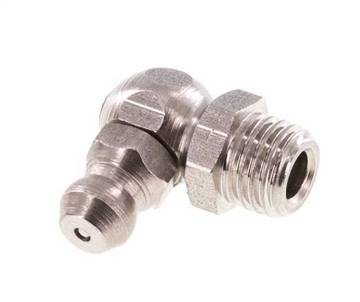 Right-angled Hydraulic Grease Nipple Stainless Steel M8x1 DIN 71412