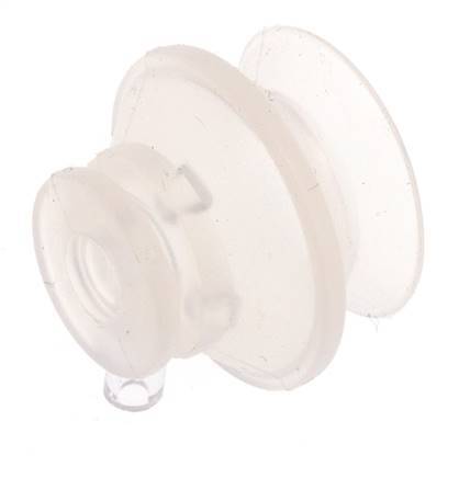 20mm Bellows Silicone Clear Vacuum Suction Cup Stroke 9mm