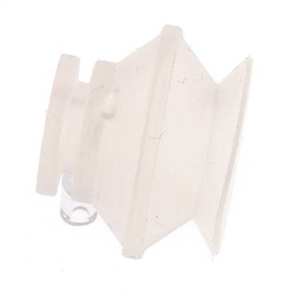 20mm Bellows Silicone Clear Vacuum Suction Cup Stroke 9mm