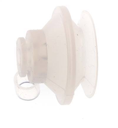 32mm Bellows Silicone Clear Vacuum Suction Cup Stroke 9mm
