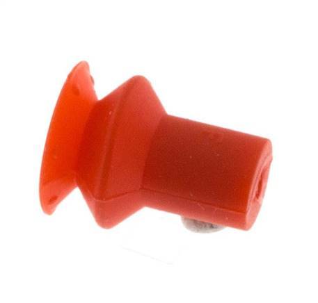 9mm Bellows Silicone Red Vacuum Suction Cup Stroke 3.5mm