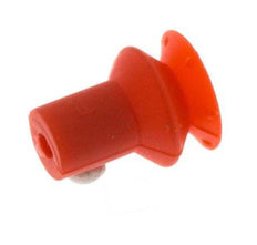 9mm Bellows Silicone Red Vacuum Suction Cup Stroke 3.5mm