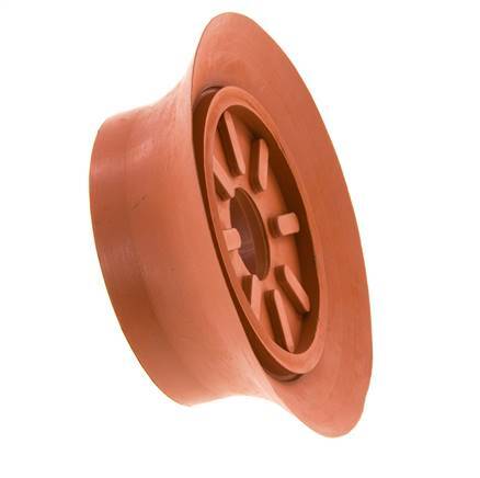 100mm Flat SBR Reddish brown Vacuum Suction Cup G 1/4 inch Female Stroke 6mm Thin Lips