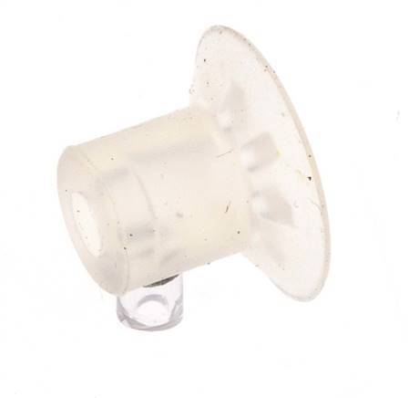 17mm Flat Silicone Clear Vacuum Suction Cup Stroke 0.5mm