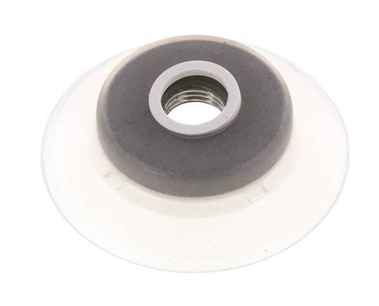 60mm Flat Silicone Clear Vacuum Suction Cup G 1/4 inch Female Stroke 5mm Robust Lips