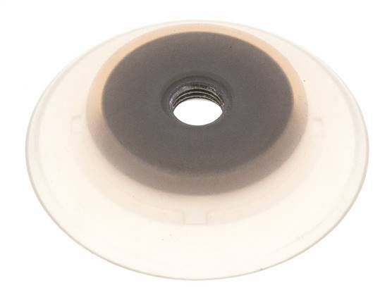 80mm Flat Silicone Clear Vacuum Suction Cup G 1/4 inch Female Stroke 6mm Robust Lips