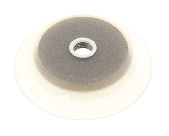 95mm Flat Silicone Clear Vacuum Suction Cup G 1/4 inch Female Stroke 6mm Robust Lips