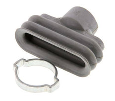25x8mm Oval bellows NBR Grey Vacuum Suction Cup Stroke 6mm Ear Clamp