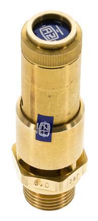 G 1/2'' Brass Pre-Set Safety Valve 0.2 bar (2.9 psi) DN 10